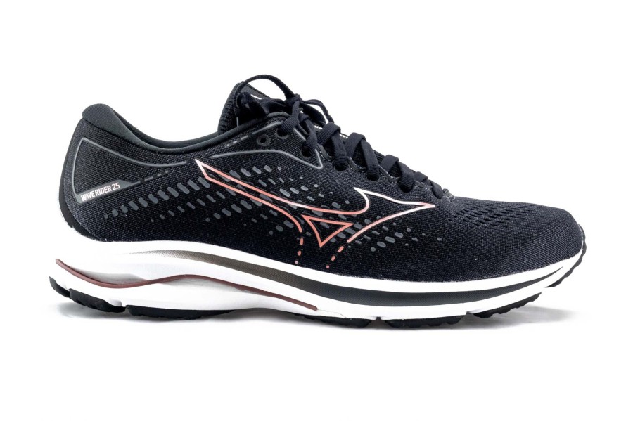 Damesko Mizuno | Mizuno - Womens Wave Rider 25 Black